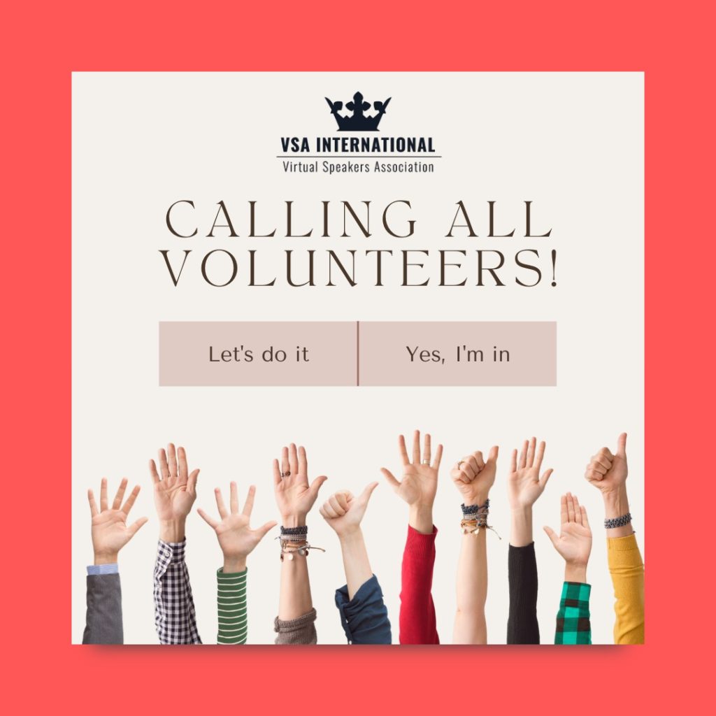 VSAI Call for Volunteers 2022